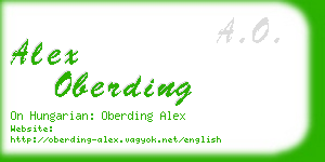 alex oberding business card